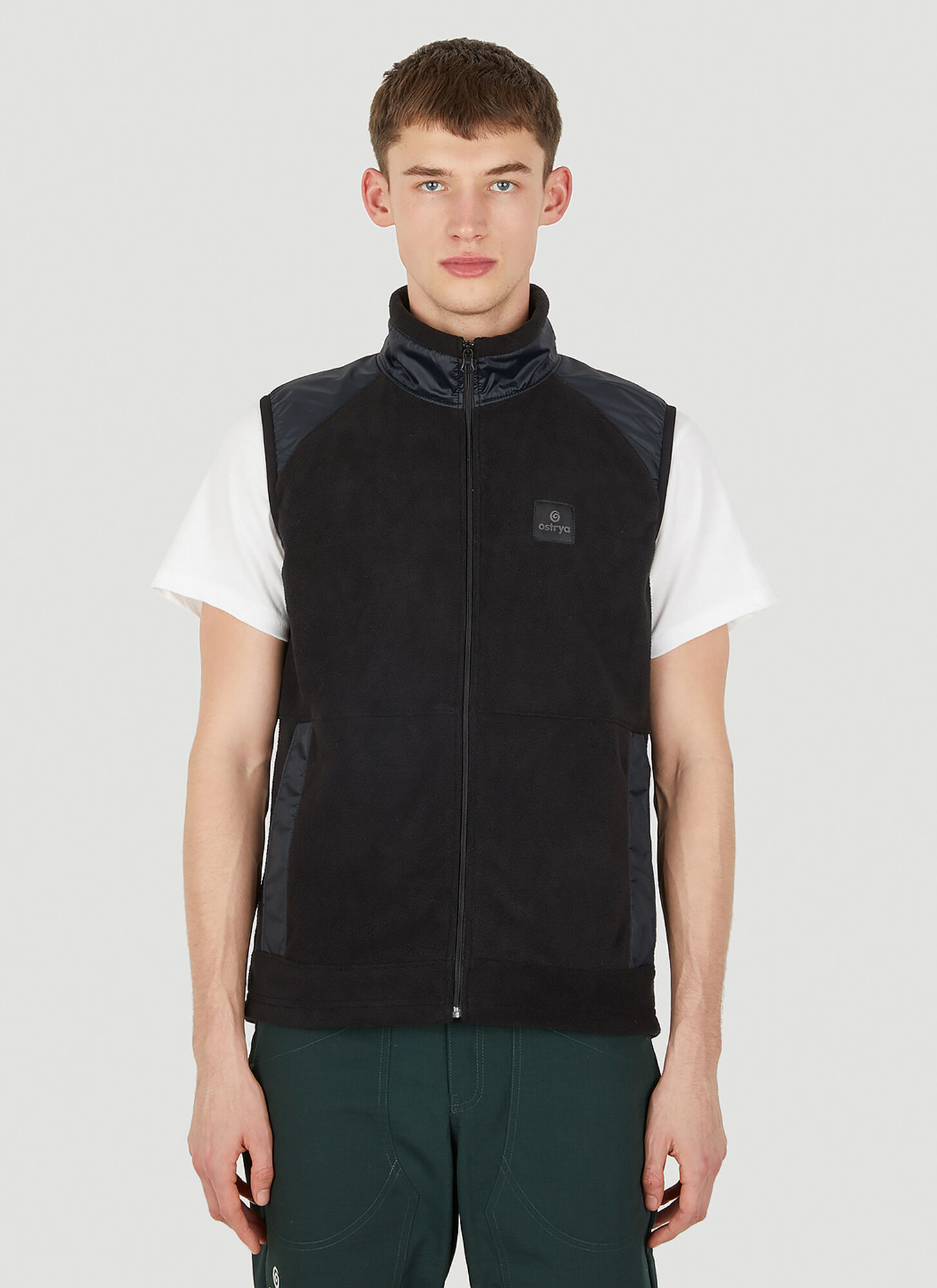 Ostrya Surplus Fleece Gilet Jacket In Black