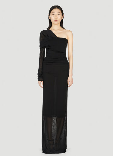 Saint Laurent 비대칭 드레스 블랙 sla0251029