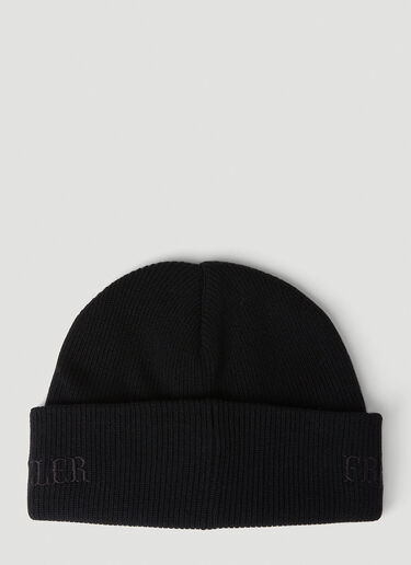 7 Moncler FRGMT Hiroshi Fujiwara 徽标刺绣无檐便帽 黑 mfr0151008