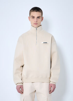 Jacquemus Le Camionneur Gros Grain Sweatshirt White jac0160007