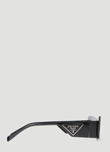 Prada Runway Rectangular Sunglasses Black lpr0251013