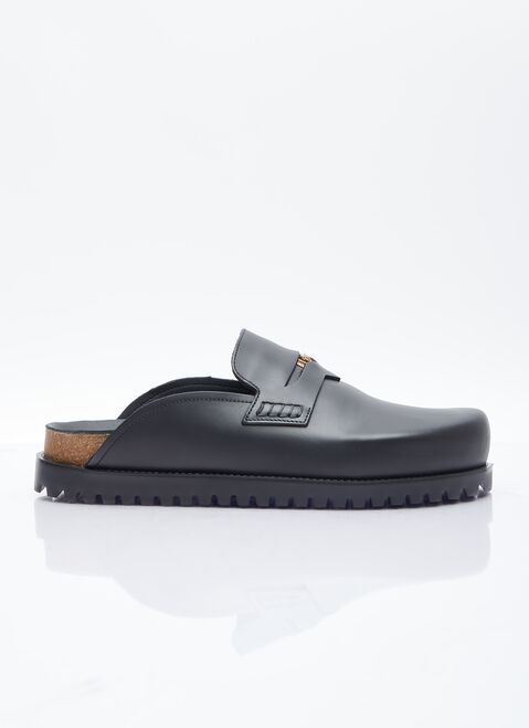 Versace Medusa Leather Mules Black ver0153009