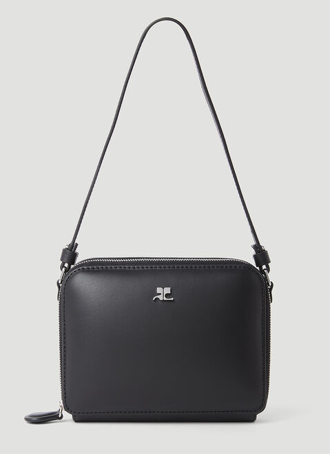Courrèges Cloud Leather Shoulder Bag Grey cou0253012