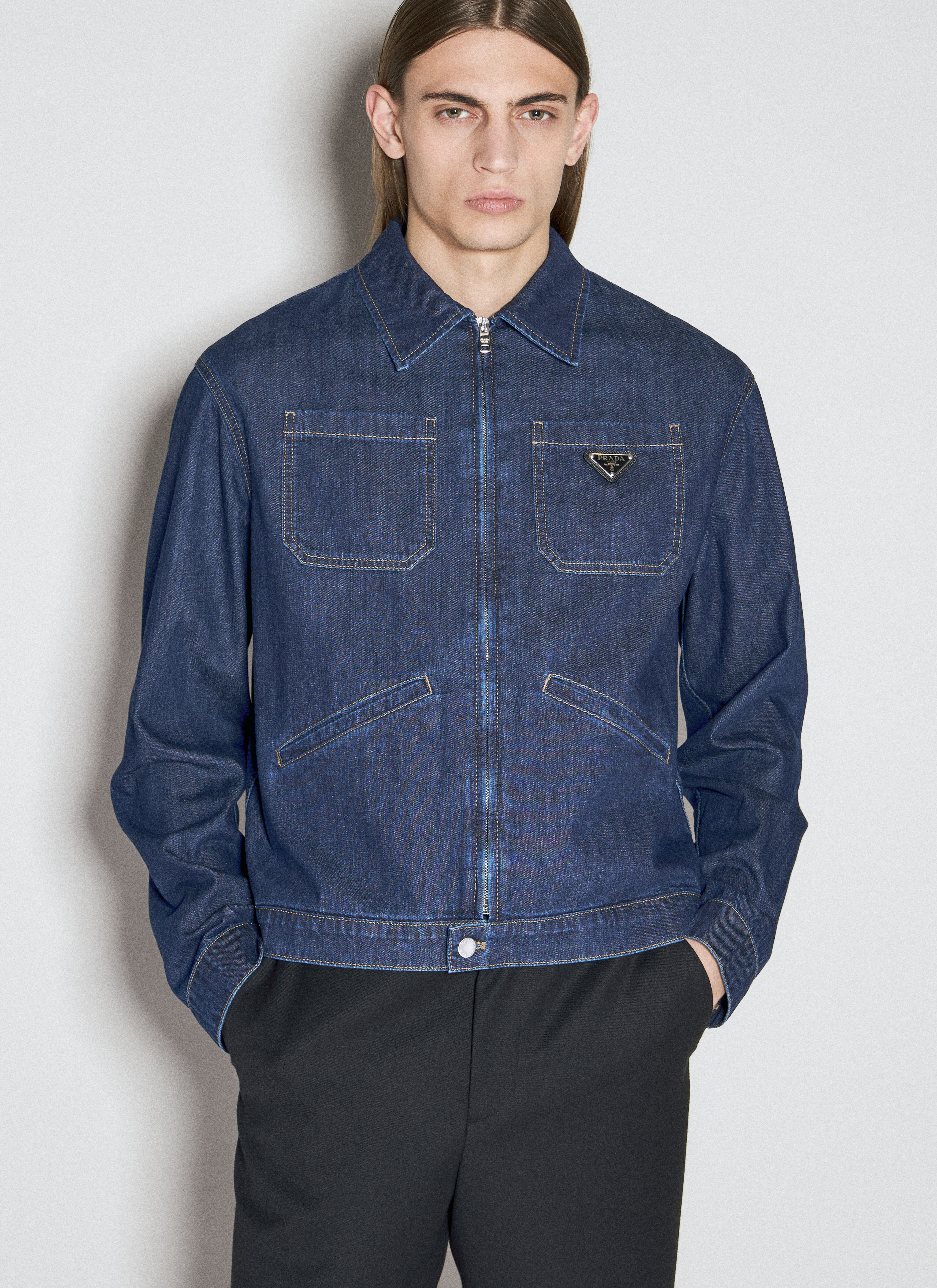 Prada jeans jacket store