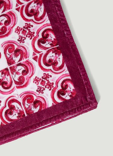 Dolce & Gabbana Majolica Beach Towel Pink dol0253017