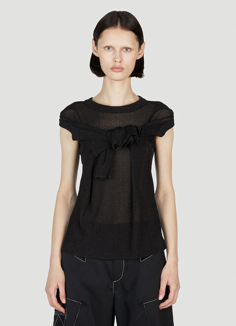 Kiko Kostadinov Gradient Multi Sleeve Top 블랙 kko0252014