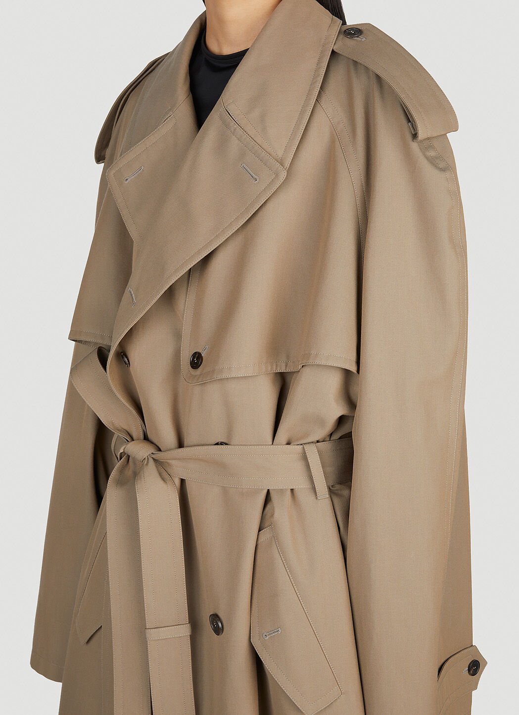 Balenciaga Women s Oversized Trench Coat in Beige LN CC