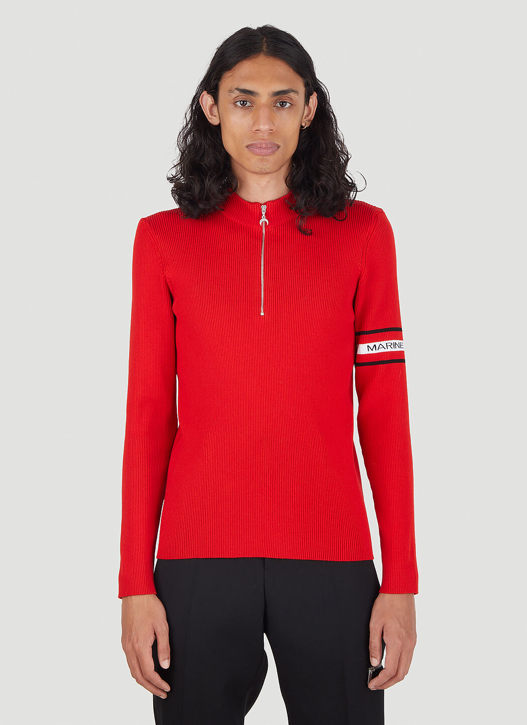 Marine Serre Half Zip Sweatshirt in Red LN CC