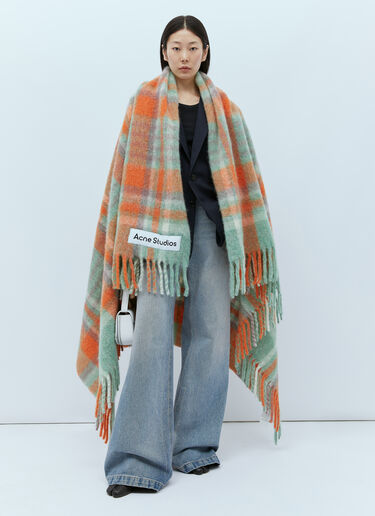 Acne Studios Large Check Scarf Orange acn0254044