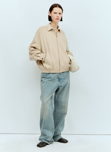 Miu Miu 벨루어 블루종 재킷 베이지 miu0256078