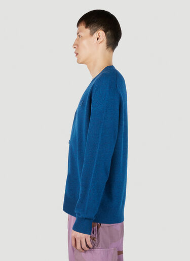 Acne Studios Face Patch Cardigan Blue acn0151007