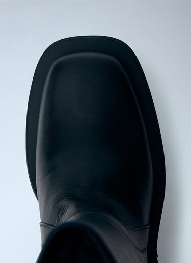 Rick Owens Factory Leather Boots Black ric0165009