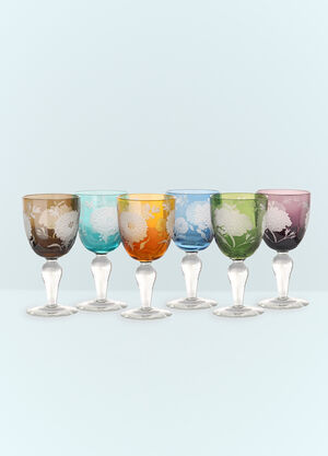Polspotten Peony Set Of Six Wine Glasses Multicolour wps0691150