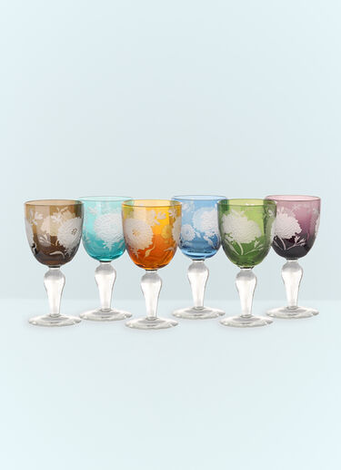 Polspotten Peony Set Of Six Wine Glasses Multicolour wps0691149