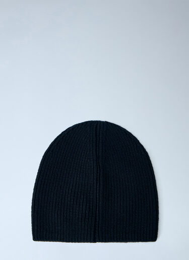 LN-CC® - Moncler: Ribbed Wool Beanie Hat - Black Moncler Ribbed Wool Beanie Hat Black mon0166035