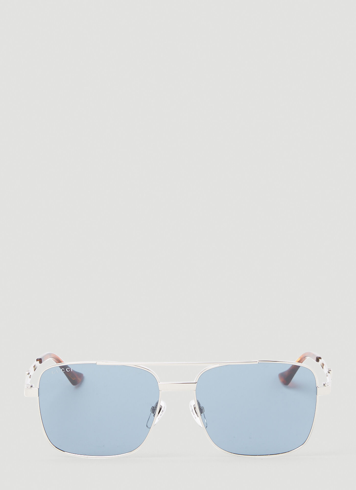 Gucci Web Square Sunglasses In Silver