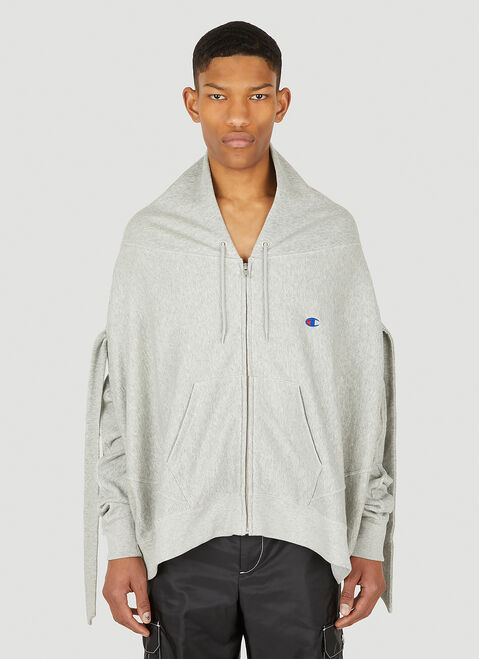 Champion x Anrealage Asymmetric Hooded Sweatshirt Grey chn0151003