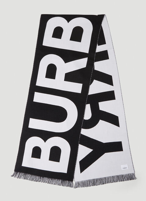 Saint Laurent Reversible Logo Scarf Brown sla0253160