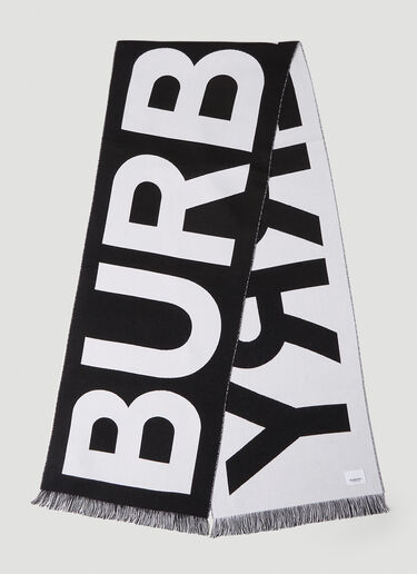Burberry ブラックロゴスカーフ ブラック bur0349001