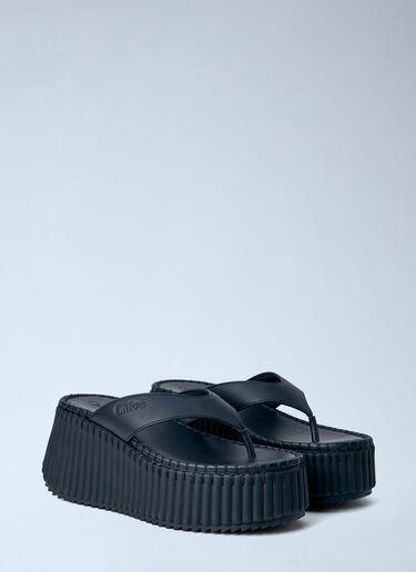 Nama Wedge Sandals Chloé Nama Wedge Sandals Black chl0264034