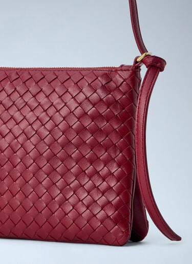 LN-CC® - Bottega Veneta: Intrecciato Piccolo Medium Pouch - Red Bottega Veneta Intrecciato Piccolo Medium Pouch Red bov0265050
