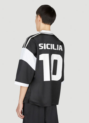 サッカー ロゴ ポロシャツ Dolce & Gabbana サッカー ロゴ ポロシャツ ブラック dol0151019