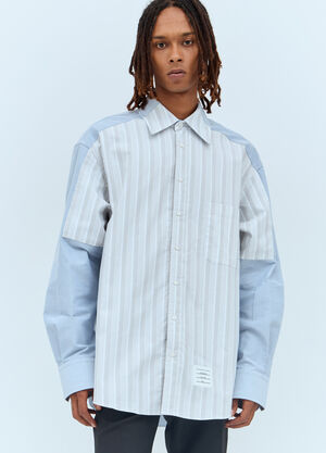 Thom Browne Oversized Striped Shirt Navy thb0156001