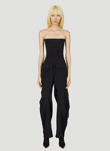 Dolce & Gabbana Corset Panel Jumpsuit Black dol0252001