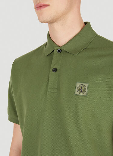 Stone Island Compass Patch Polo Shirt Green sto0150052
