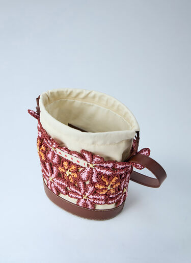 Marni Embroidered Bucket Bag Beige mni0264010