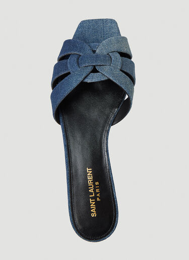 Saint Laurent Tribute Denim Sandals Blue sla0247073