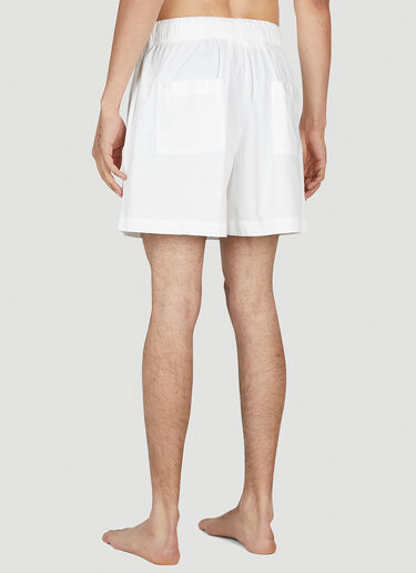 Tekla Drawstring Sleep Shorts White tek0353014