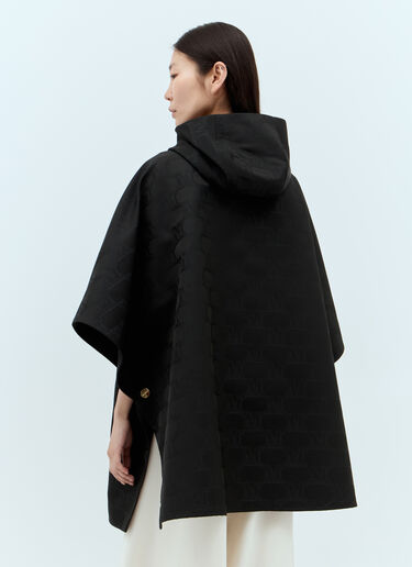 Max Mara Jacquard Cape Black max0257038