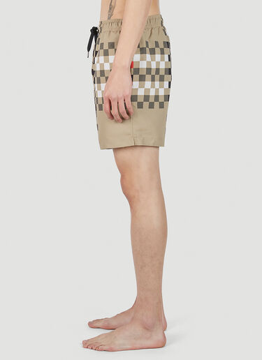 Burberry Martin Pixel Check Swim Shorts Beige bur0151034