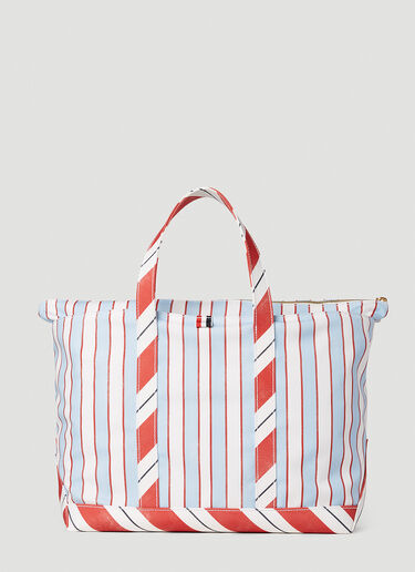 Thom Browne Striped Tool Tote Bag Light Blue thb0251018