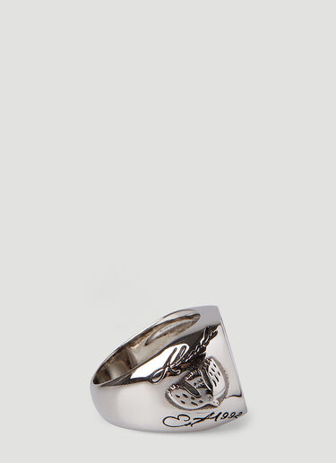 Alexander McQueen Stone Ring Silver amq0146078