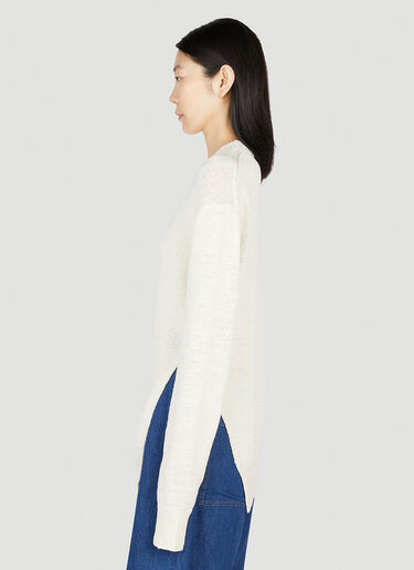 Studio Nicholson Asymmetric Sweater White stn0252003