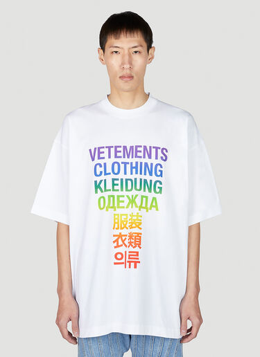 VETEMENTS Translation T-Shirt White vet0151010
