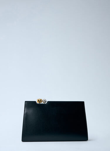 Jacquemus Le Salon Leather Shoulder Bag Black jac0264041