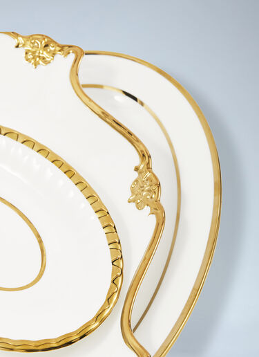 Set Of Three Golden Finds Plates POLSPOTTEN Set Of Three Golden Finds Plates White wps0691995