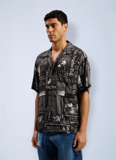 PaxLaTimes News Shirt Palm Angels PaxLaTimes News Shirt Black pma0162042