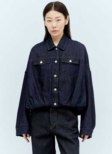 Dries Van Noten 缩褶下摆牛仔夹克 蓝色 dvn0256004