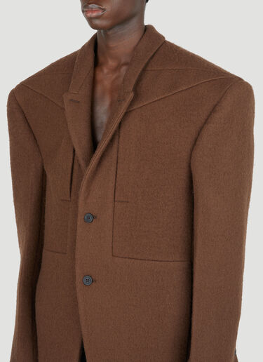 Rick Owens Tatlin Wool Jacket Brown ric0153001