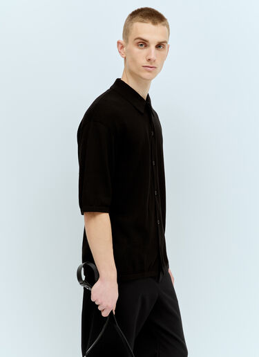 Lemaire 니트 반팔 셔츠  블랙 lem0156013