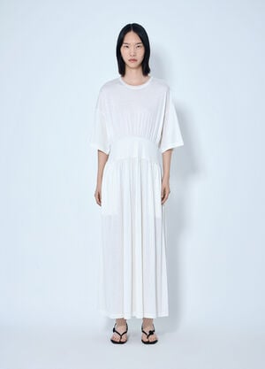 Toteme Cotton Silk Tee Dress White tot0265072