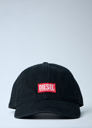 Diesel Logo Motif Baseball Cap Black dsl0163002