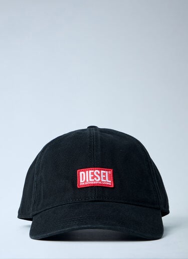 Diesel Logo Motif Baseball Cap Black dsl0163002