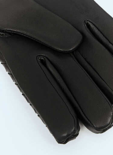 Bottega Veneta Intrecciato 皮革手套  黑色 bov0158012