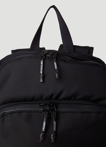 7 Moncler FRGMT Hiroshi Fujiwara 徽标印花双肩包 黑色 mfr0151012