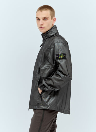 Stone Island Glossy Zip-Up Jacket Grey sto0156108